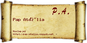 Pap Atália névjegykártya